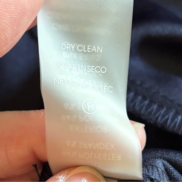 Calvin Klein Blue Sheath Dress Tulip Sleeve Knee Length Scuba Stretch, Sz 6 NWT - Picture 8 of 14